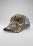 Women Hustle Harder Camo Trucker