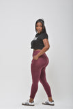 Flex Leggings - Maroon