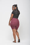 The Edge Biker Short - Maroon
