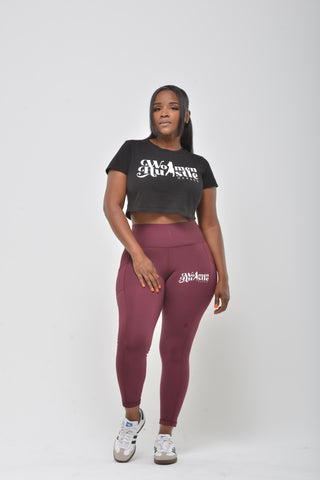 Flex Leggings - Maroon